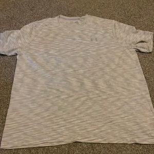 Under Armour White and Grey Heathered Theraborne